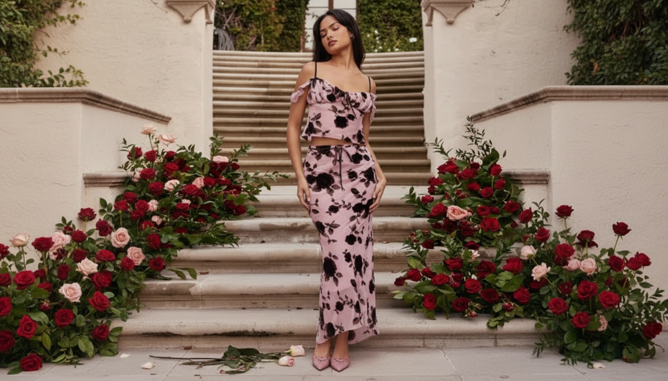 Effortless Summer Style: Maxi Skirt & Crop Top Set
