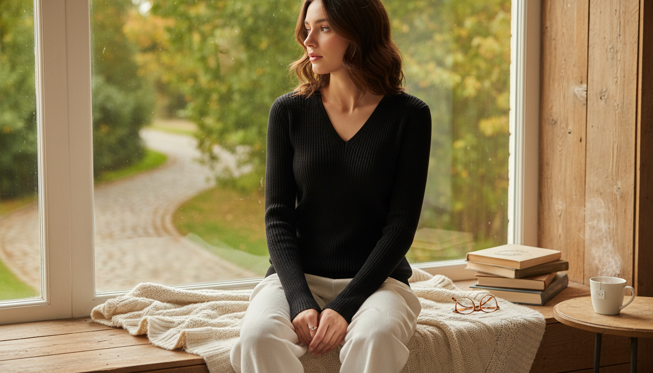 Slim V-Neck Wool Sweater: Fit, Style & Care for Fall