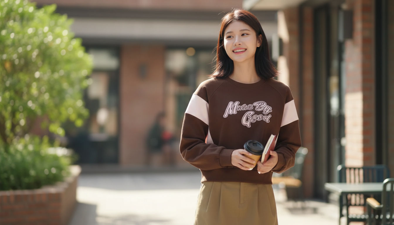 Color-Block Embroidered Oversized Sweatshirt: Women’s Fit Guide